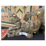 (2) South American Marble Carved Sculptures