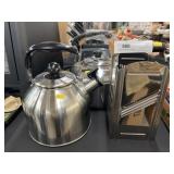 Metal Borner Grater with 2 Stainless Steel Teapots