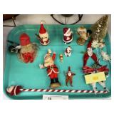 Grouping of Vintage Christmas Ornaments & Decor