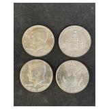 (4) Post 64 Kennedy Half Dollars