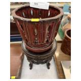Pottery Planter with Stand