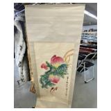Oriental Fabric and Rice Paper Wall Hangings