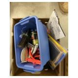 Box of Headphones & Misc. Household Goods