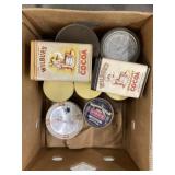 Box of Kitchen Advertising Tins