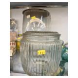(2) Vintage Glass Canisters