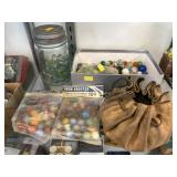 Agate Swirl and Glass Marbles