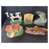 (5) Cast Metal Door Stops