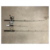 (3) Light Action Fishing Rods