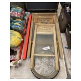 (3) Vintage Washboards & Pie Tins