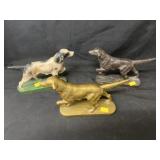 (3) Cast Metal Dog Door Stops