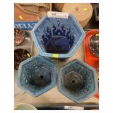 (3) Decorative Pottery Planters