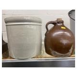 Stoneware Storage Jug with Crock