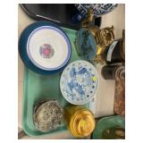 Oriental Porcelain Plates, Canister and Teapot