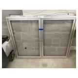 (2) Aluminum Hanging Showcases