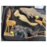 Carved Wood Animal Figurines