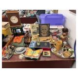 Gun Holder in Box and Various Collectibles