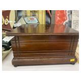 Walnut Hinge Top Storage Box