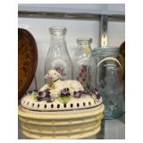 Milk Bottles, Porcelain Canister