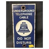 Bell System Enameled Porcelain Sign