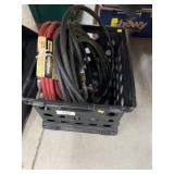 (2) Air Hoses and Plastic Crate