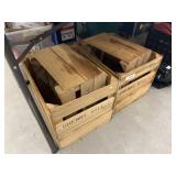 (4) Wood Cherry Hill Crates