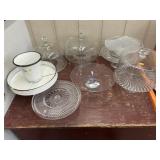 Collection of Glass Cake Stands