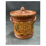 Foltz Redware Canister