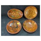 (4) Pieces of Foltz Redware Pottery