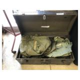 Post War Foot Locker with Military Clothing