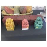 (3) Composition Oriental Figurines