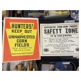 (2) Cardboard Game Commission Signs