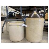 Stoneware Jug with Storage Crock