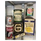 Vintage Oil Can with Advertising Tins