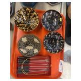 Decorative 6' Pottery Bowls with Skewers