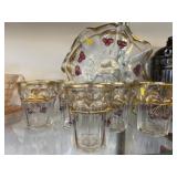 Northwood Cherries Pattern Bowl with Tumblers