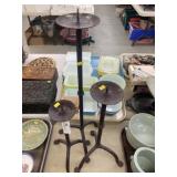 (3) Wrought Iron Candleholders
