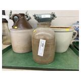 Stoneware Storage Jug with Crock