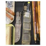 Machete with Hunting Knife