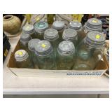 Blue Canning Jars with Zinc Lids