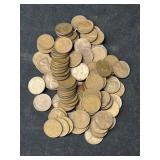 Unsorted Wheat Back Pennies