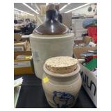 Stoneware Jug with Salt Glazed Canister