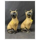 (2) Porcelain Siamese Cats