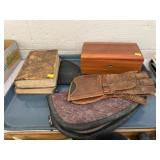 Cedar Bureau Box, Leather Gloves, Bibles