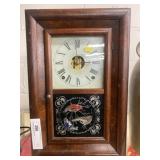 Reverse Painted Mantel Clock