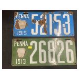 (2) PA License Plates