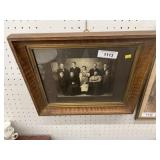 Antique Paint-Decorated Frame w/ Photo