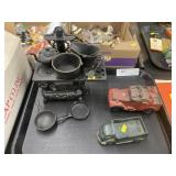 Miniature Cast Metal Stove and Rubber Toys