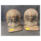 (2) Bronze Plated Bookends