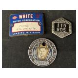 PRR and Cadillac & White Employee Badges