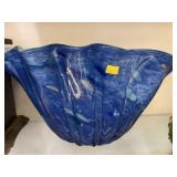 (2) Art Glass Center Bowls
